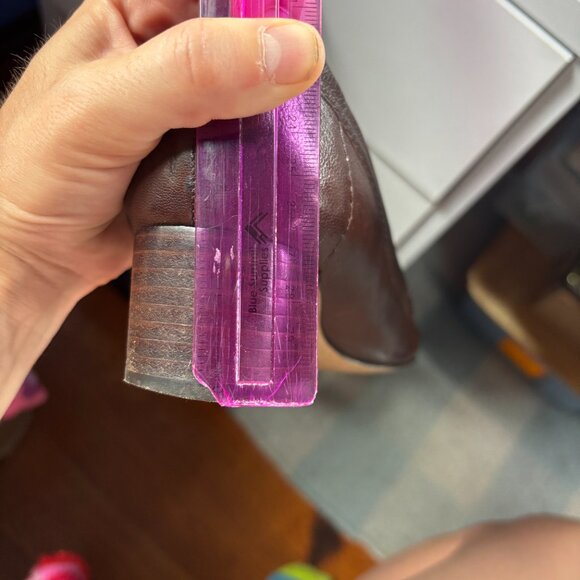 Vintage Nine West 1.5" Block Heel Dark Brown Leather Penny Loafers Size 8M - Picture 7 of 8